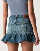GUESS JEANS разкроена пола от деним синя W6YD01 D1205