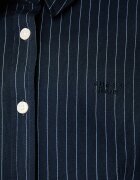 GUESS JEANS риза дамска от памук с еластан тъмносиня на тънко райе W6YH11 W2835