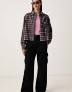 GUESS JEANS риза дамска от памук сива на каре W6BH22 W4712