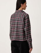 GUESS JEANS риза дамска от памук сива на каре W6BH22 W4712