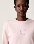 GUESS JEANS суичър дамски от памук розов W6YQ19 K4778