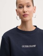 GUESS JEANS суичър дамски с памук тъмносин W4YQ10 KC811