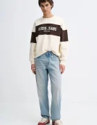 GUESS JEANS Суичър мъжки в бяло с десен M4BQ39 K9V31