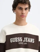 GUESS JEANS Суичър мъжки в бяло с десен M4BQ39 K9V31