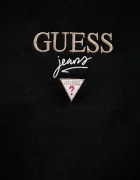 GUESS JEANS суичър с качулка дамски от памук черен W6RQ00 K68I4