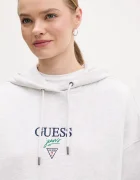 GUESS JEANS суичър с качулка дамски от памук сив W6RQ00 K68I4