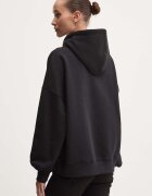 GUESS JEANS суичър с качулка дамски с памук черен W4YQ15 KC811