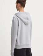 GUESS JEANS суичър с цип и качулка дамски с памук сив W4YQ03 KC811