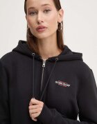GUESS JEANS Суичър в черно с качулка с принт W4YQ13 KC811