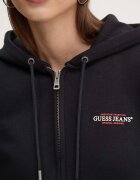 GUESS JEANS Суичър в черно с качулка с принт W4YQ13 KC811
