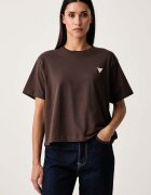 GUESS JEANS тениска дамска от памук кафява W4YI05 K8HM0