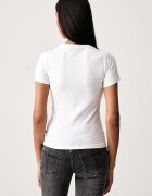 GUESS JEANS тениска дамска от памук с еластан бяла W6BI14 K5598