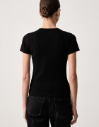 GUESS JEANS тениска дамска от памук с еластан черна W6BI14 K5598