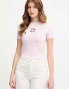 GUESS JEANS тениска дамска с памук розова W6GIB1 J1314