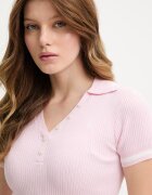 GUESS JEANS тениска с яка дамска розова W6GRZ1 Z3P32