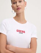 GUESS JEANS Тениска в бяло W4YI64 KA0H1