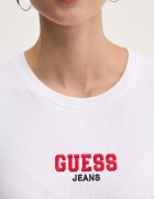 GUESS JEANS Тениска в бяло W4YI64 KA0H1