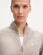 GUESS Кадифен суичър COUTURE в бежово с изчистен дизайн V3BQ22 K0232