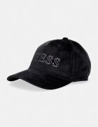 GUESS Кадифена шапка с козирка в черно V4BZ04 K0232