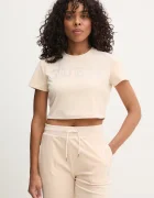 GUESS Кадифена тениска COUTURE