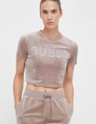 GUESS Кадифена тениска COUTURE