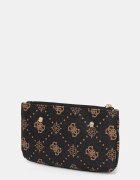 GUESS калъф дамски от имитация на кожа SILIA кафяв TWGP98 90160