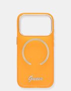 GUESS Калъф за телефон iPhone 17 Pro оранжев GUHMP17L5HTCSMSO