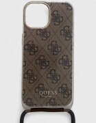 GUESS Кейс за телефон iPhone 15 / 14 / 13 6.1" в бежово
