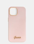 GUESS кейс за телефон iPhone 15 / 14 / 13 розов GUHCP15SSMBSLP