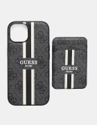 GUESS Кейс за телефон iPhone 15 в черно GUBPHCP15SP4RPSK