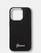 GUESS кейс за телефон iPhone 16 Pro черен GUHCP16LSMBSLK