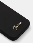 GUESS кейс за телефон iPhone 16 Pro черен GUHCP16LSMBSLK