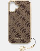 GUESS кейс за телефон от имитация на кожа iPhone 16 Plus кафяв GUHCP16MGF4GBR