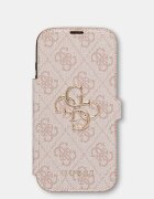 GUESS кейс за телефон от имитация на кожа iPhone 17 Pro розов GUBKP17L4GMGPI