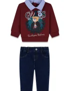 GUESS комплект за деца от памук бордо I6YG17 K5171