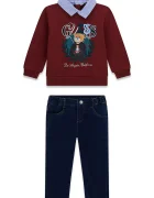 GUESS комплект за деца от памук бордо N6YG07 K5170