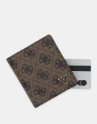 GUESS Кожен портфейл мъжки в черно