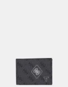 GUESS Кожен портфейл MILANO мъжки в черно SMMACT LEA27