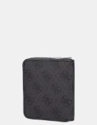 GUESS Кожен портфейл MILANO мъжки в черно SMMALO LEA02