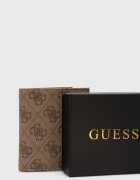 GUESS Кожен портфейл VEZZOLA мъжки в бежово SMVELE LEA22