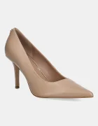 GUESS Кожени обувки с тънък ток PRINDY в бежово FLFPRN LEA08