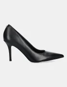 GUESS Кожени обувки с тънък ток PRINDY в черно FLFPRN LEA08
