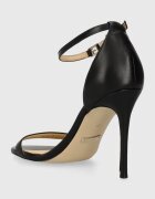 GUESS Кожени сандали KABAIL3 в черно FL8KIL LEA03