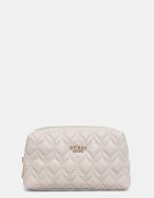 GUESS козметична чанта дамска от имитация на кожа MAXINE бежова PW7578 P6390
