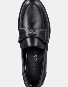 GUESS мокасини дамски от кожа BELISO черни FLTBSO LEA14