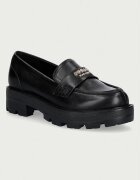 GUESS мокасини дамски от кожа YAMINA черни FLFYAM LEA14