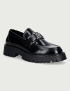 GUESS мокасини мъжки от кожа GORIZIA IV черни FMFGOR LEA14