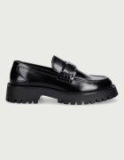 GUESS мокасини мъжки от кожа GORIZIA IV черни FMFGOR LEA14
