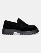 GUESS мокасини мъжки от велур GORIZIA черни FMTZIA SUE14