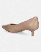GUESS обувки с нисък ток от кожа CASEN бежови FLTCSE LEA08